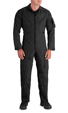 Propper Mens CWU 27/P Nomex Flight Suit, Black, 44 Long