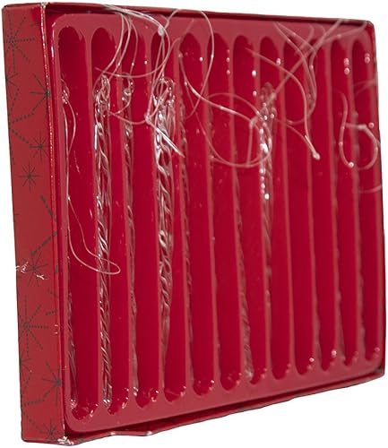 Miniatura 3 de Kurt Adler Juego de 12 piezas de caja de adorno de carámbanos de cristal 35 pulgadas