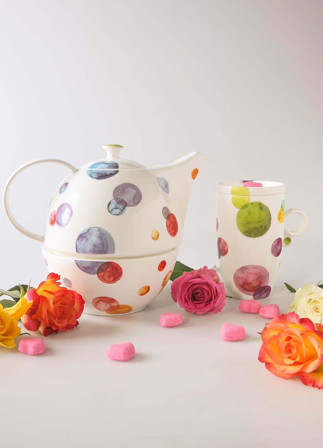 Goebel Colori Table Ware 23-123-37-1 Teapot with Warmer Porcelain 19 x 16 cm