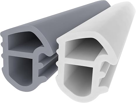 Steel Frame Seal for Steel Frame - Grey 5 Metres 18mm Height Vertical Groove Door Seal Rubber Profile for Metal Frames