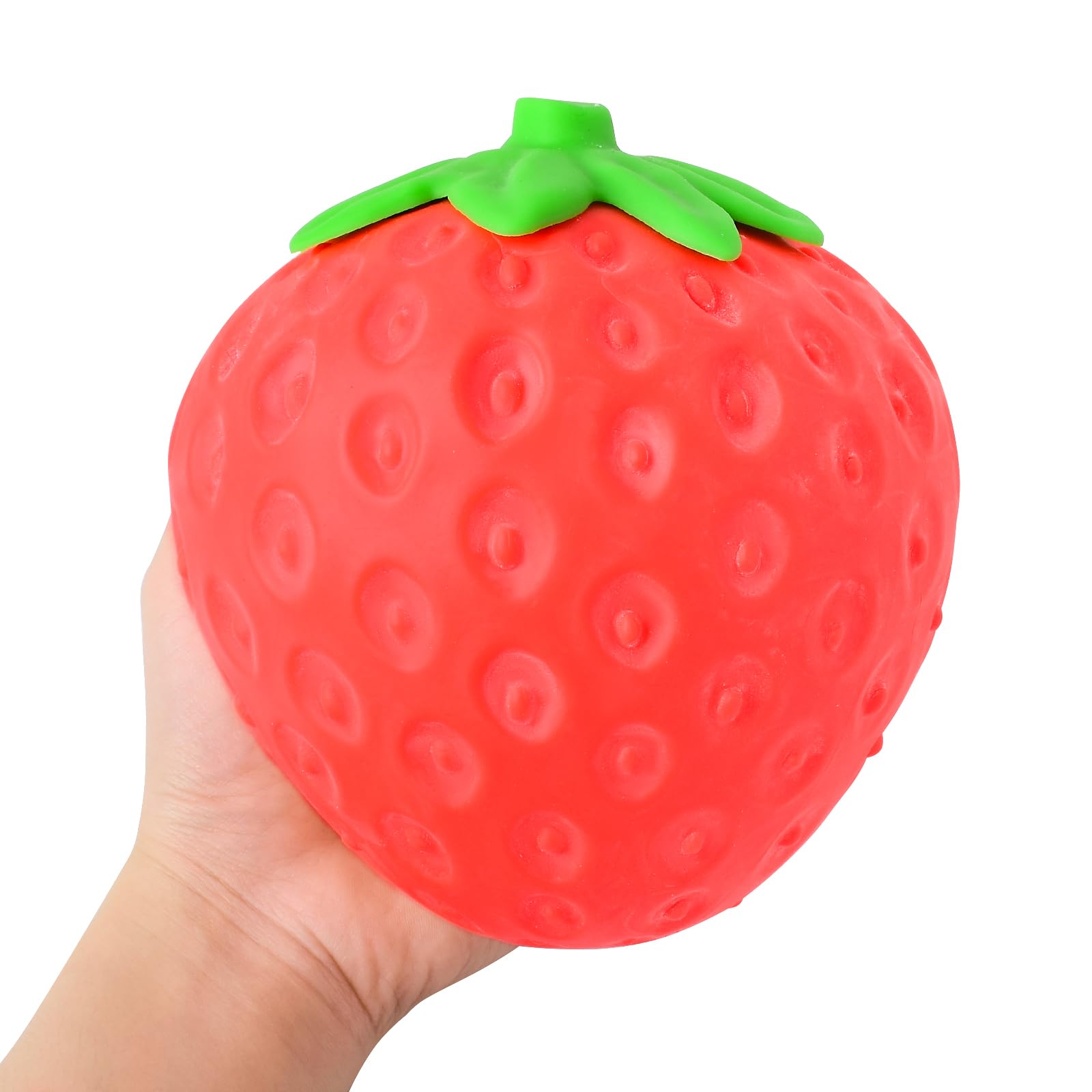 WOZADU Giant Strawberry Shaped Squishies 6.3" Soft Slow Rising Sensory Stress Ball Stress & Anxiety Relief Novelty Squeeze Toy for Adults