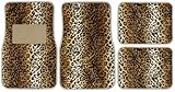 Luxury Driver 44066 Fashion Leopard Carpet Floor Mat Set - 4 Piece