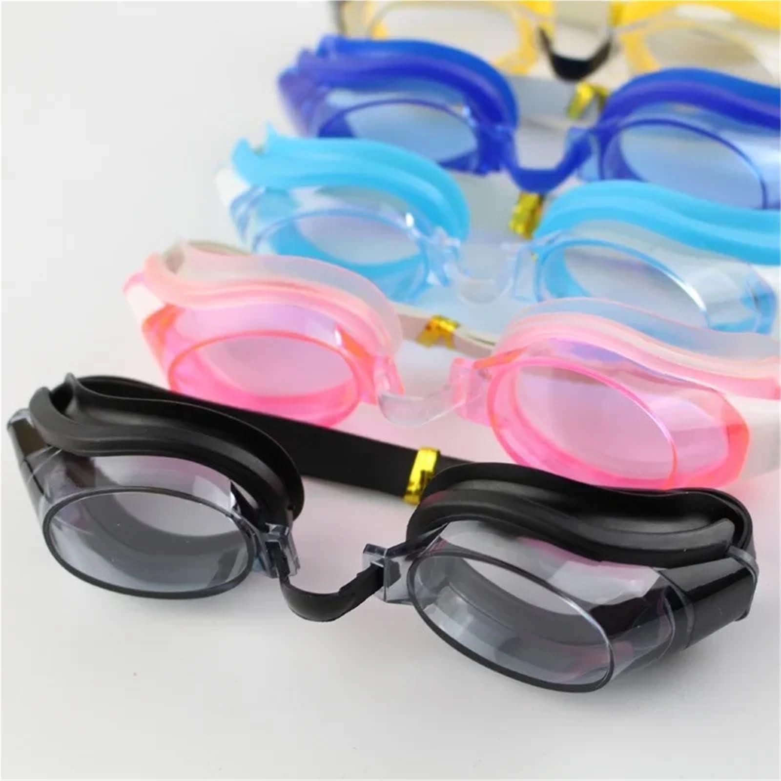 Occhiali Da Nuoto 3 pezzi bambini bambini adolescenti occhialini da nuoto regolabili occhiali da nuoto occhiali da vista occhiali da vista costumi da bagno sportivi tappi for le orecchie e clip for na
