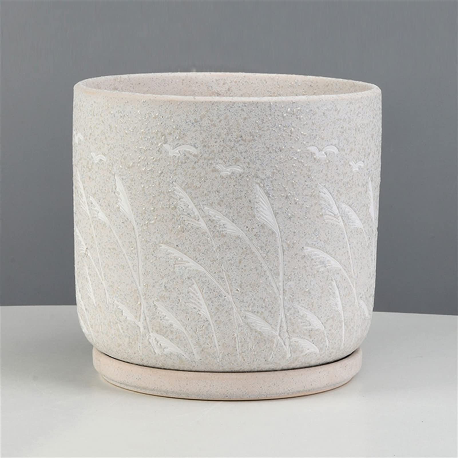 Doniczka ceramiczna duża doniczka cylindryczna z otworem drenażowym nowoczesna ogrodowa ceramiczna okrągła miska do dekoracji domu ogrodu patio 175 cm,