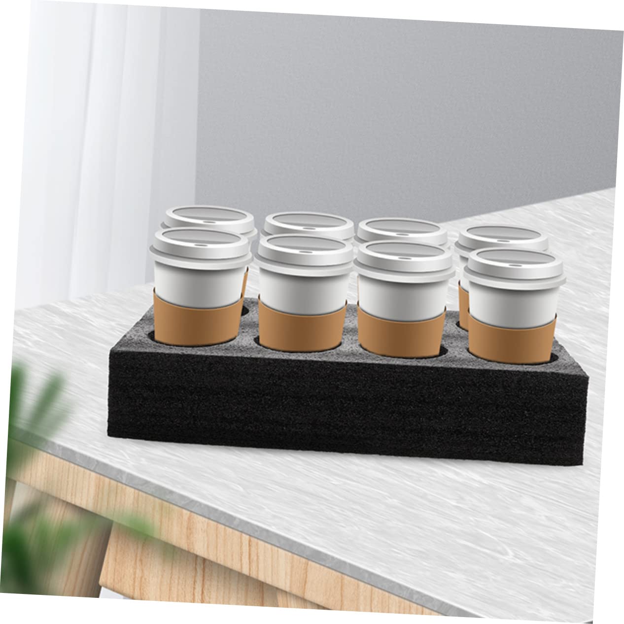 UPKOCH 2pièces Porte-gobelets Mousse Pour Boissons Emplacements Plateau De Transport Pour Tasses à Café Et Bouteilles