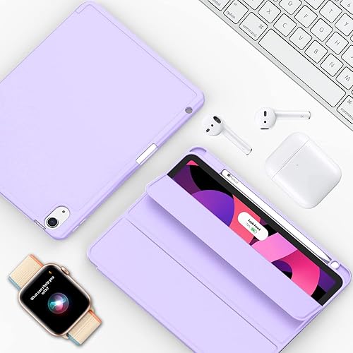 Miniatura 7 de ZryXal Funda para iPad Air de 5 generación4 generación 20222020 de 10.9 pulgadas, funda inteligente para iPad compatible con Touch ID y