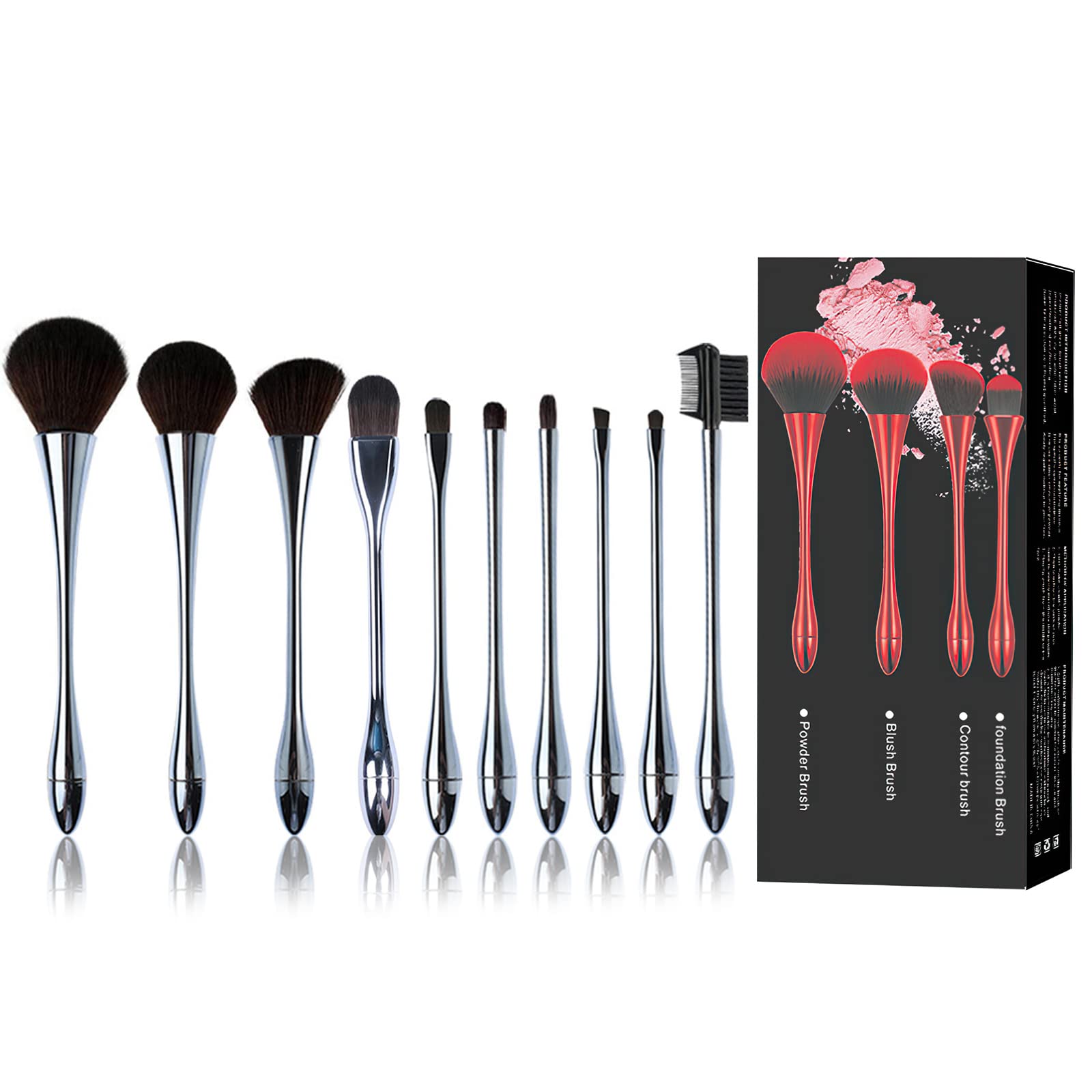 Make up Brushes Set, 10 Pcs Professional Synthetic Make Up Brush
