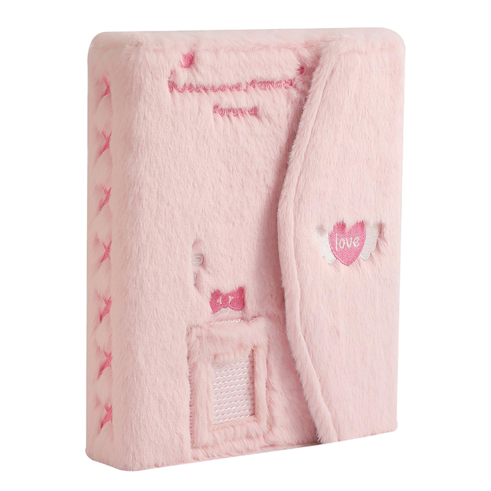 Hugsweet Album Fotografico, Album Fotografico Magnetico, Album Fotografico per Album con Copertina in Peluche, Album con Copertina Magnetica in Peluche Riutilizzabile Fai-da-Te per Biglietti di