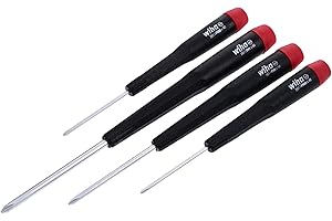 Wiha 4-Piece Precision Phillips Screwdriver Set with Twist Caps (26194)