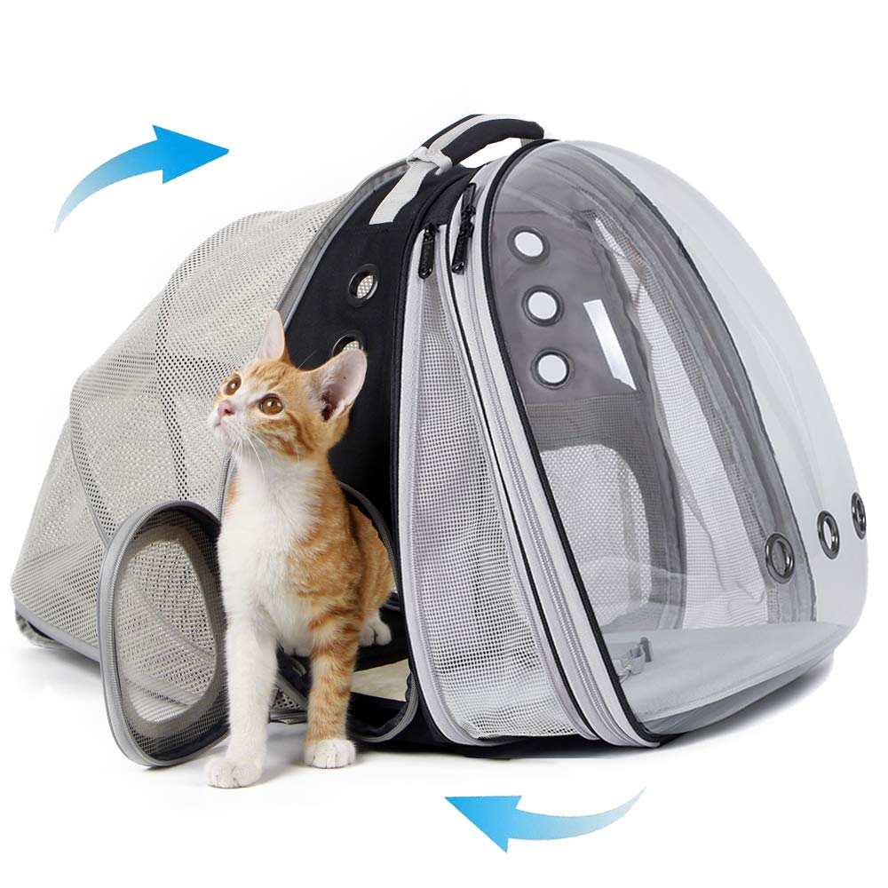 Buy Expandable Cat Backpack Carrier, Front & Back Dual Extension Clear
