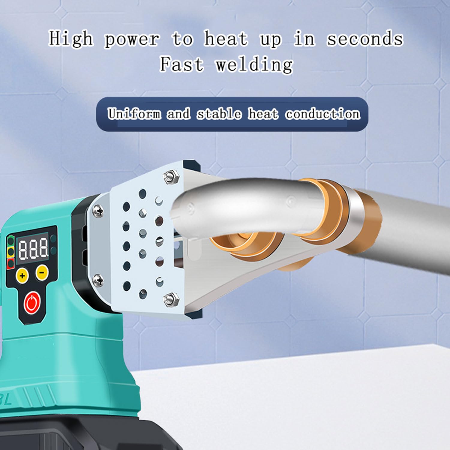 Hot Melter Per Tubi Dell'acqua Senza Fili, Saldatrice Per Tubi In Plastica 20/25/32/40/50/63, Controllo Preciso Della Temperatura Antiaderente 0-340 ℃, Strumento Per Saldare Tubi a Doppio Tubo