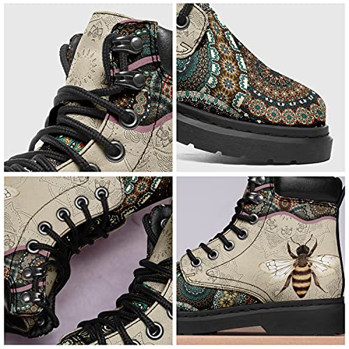 Custom Flower Mandala Animal Print Boots for Women Fashion Boots Winter Boots for Girl Lady3