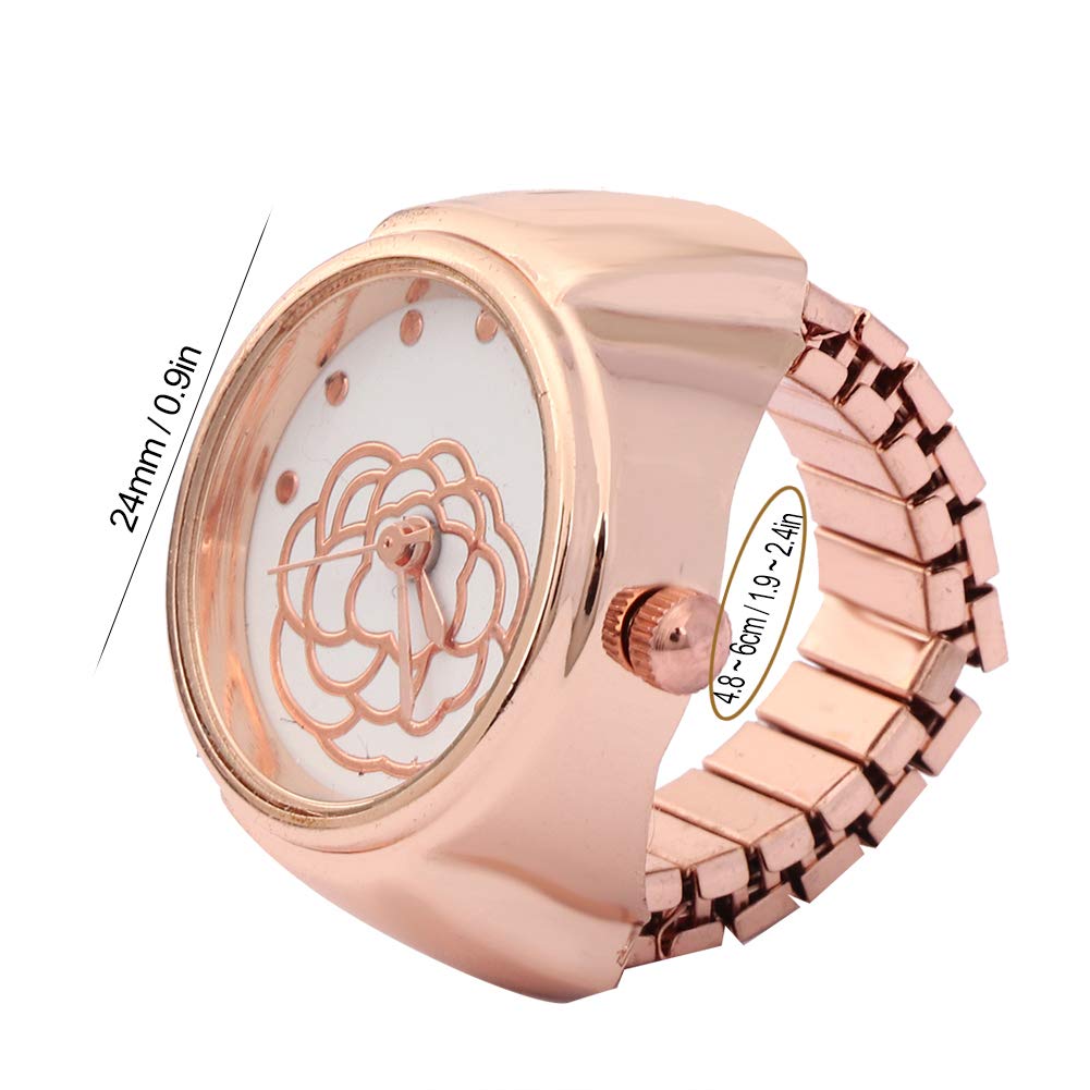 Anello Diamond Spinner: fascia in acciaio inossidabile con fiore