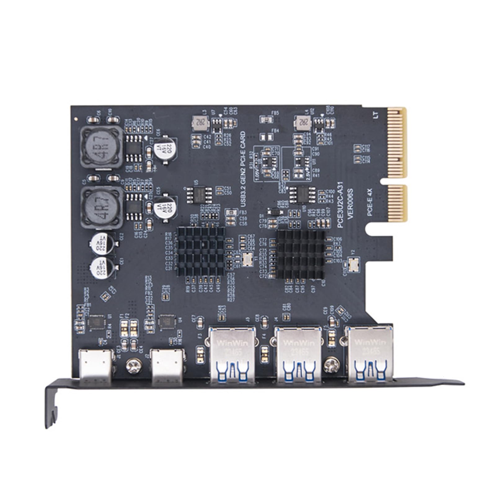 Ozeau 5 Port USB PCIE Expansion Card USB3.0 Port 10Gbps for Desktops PCIExpress USB Adapter Card