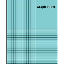 Graph Paper Notebook 8x10 Inch , Grid Paper Notebook, 120 pages, Blue Notebook, 4 Squares Per Inch