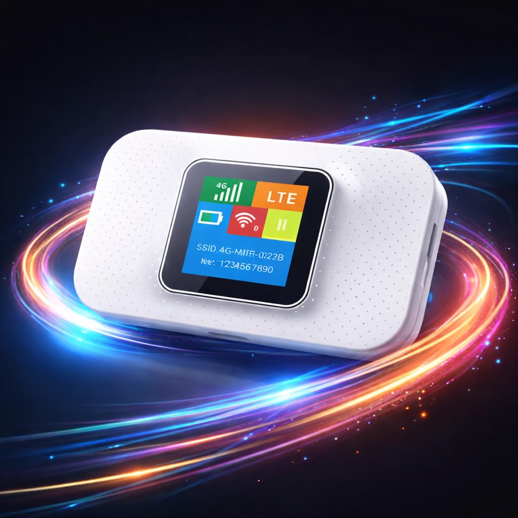 Router WiFi Portatile 4G LTE Mobile Hotspot, Modem SIM Wireless Tascabile con Display, Connessione Internet Veloce per Viaggio, Casa, Ufficio, Supporto Multi dispositivo 10-12