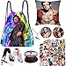 DOUBLEME Harry Styles Merch, 1 sac à cordon + 50 autocollants + 2 boutons broches + 1 porte-clés + 1 bracelet + 1 collier + 2 autocollants pour cartes (A) (B).