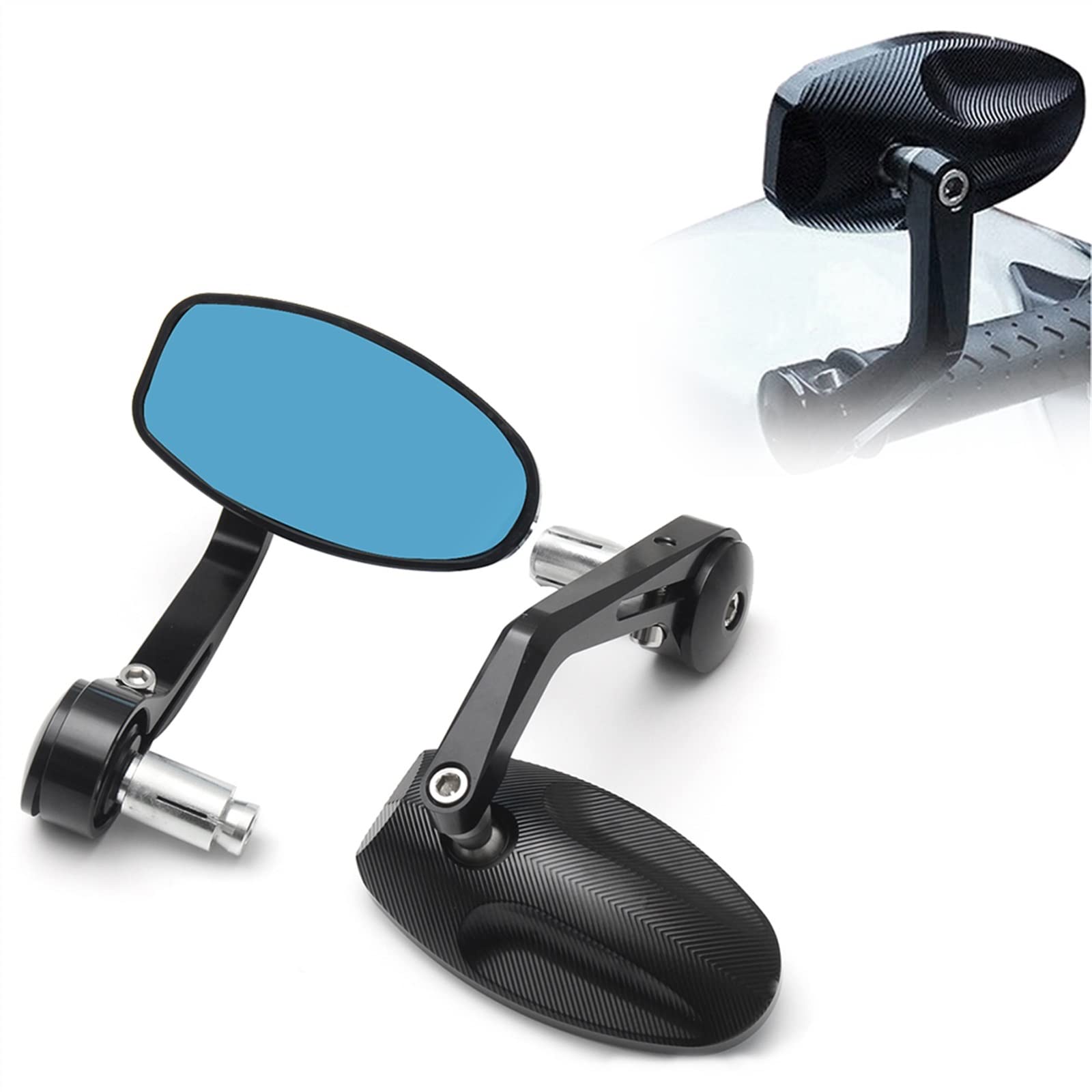Accessori 2 Pezzi/paia Di Scooter Per Moto Per Triumph Speed Triple Bar End Specchietti Retrovisori Laterali Neri Specchietto Retrovisore Per Moto