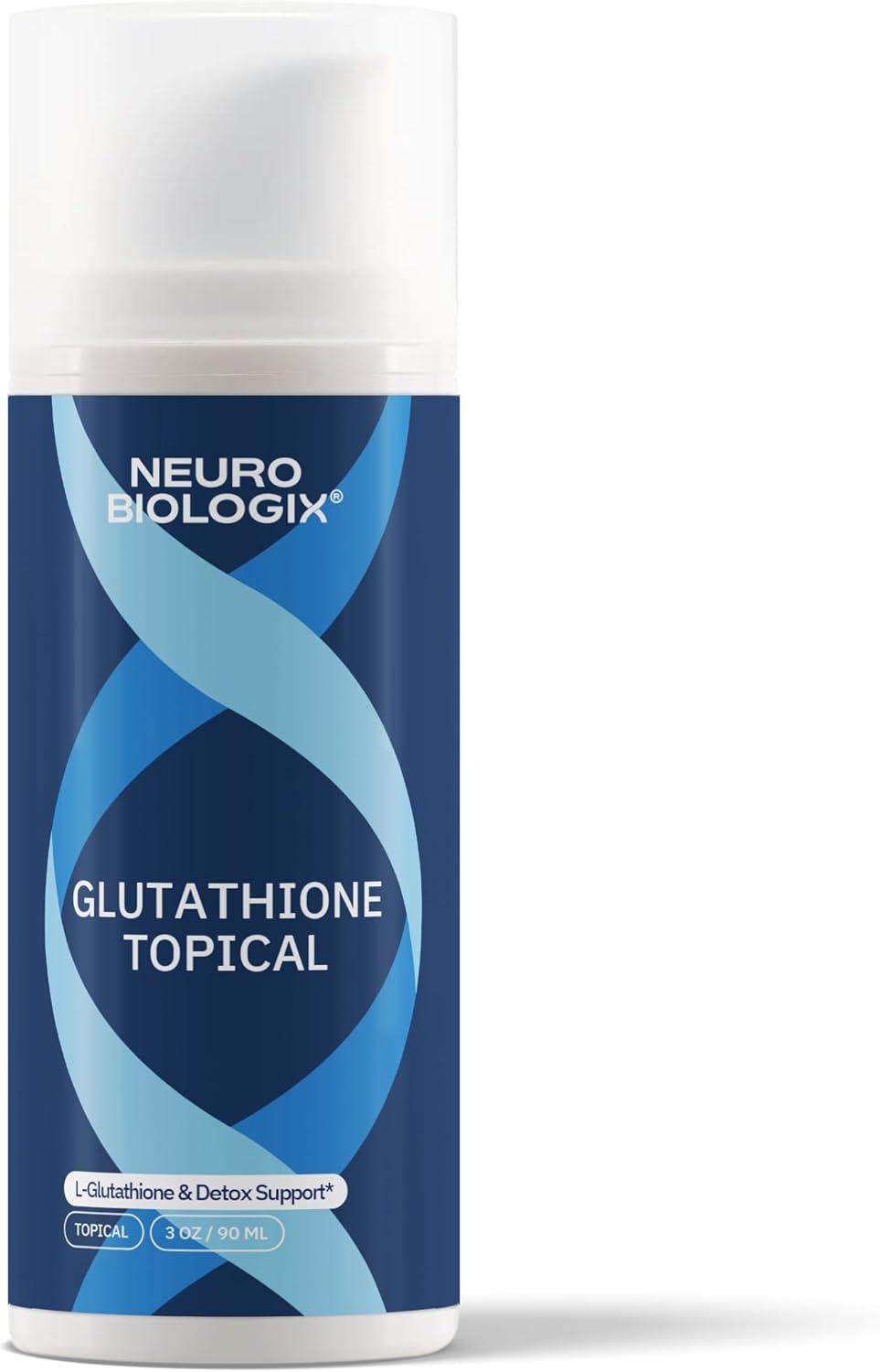 Neurobiologix Glutathione Topical Cream, Transdermal L-Glutathione with Vitamin E, B12, B3 & Folate, L-Carnosine, Essential Oils & Antioxidants, Immune & Cellular Wellness Support, 1.7 Oz Pump Bottle