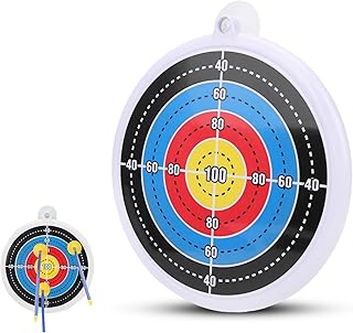 Child Archery Target, 24cm/9.4in Diameter Indoor Suction Cup Arrow Target Portable Backyard Archery Practice Accessories for Kids Youth