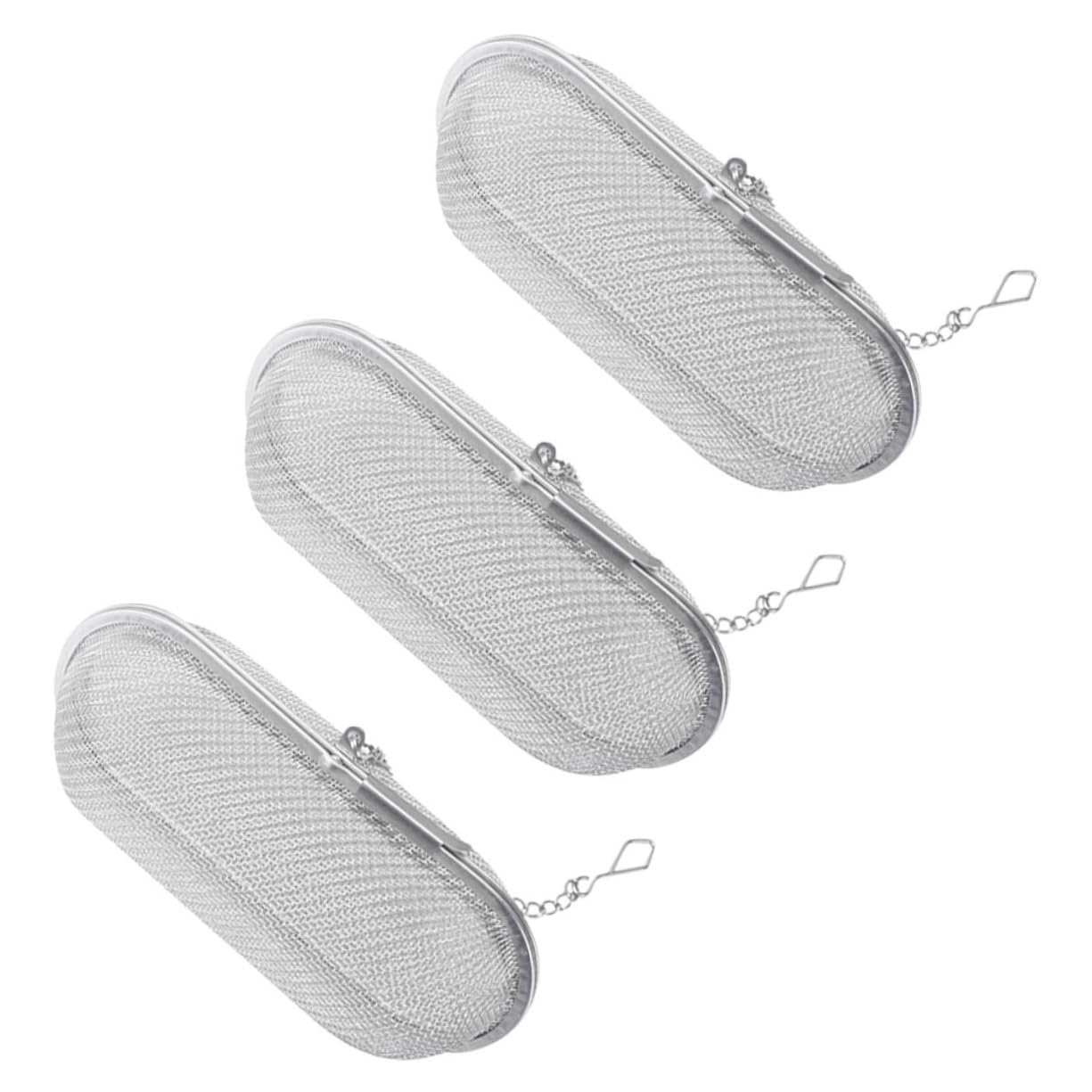 ABOOFAN 3pcs Tea Basket for Loose Tea Filter Tea Infuser Mesh Tea Ball Tea Diffusers for Loose Tea Loose Tea Steeper Tea Strainer Fruit Infuser Insert Herb Infuser Stainless Steel Silver