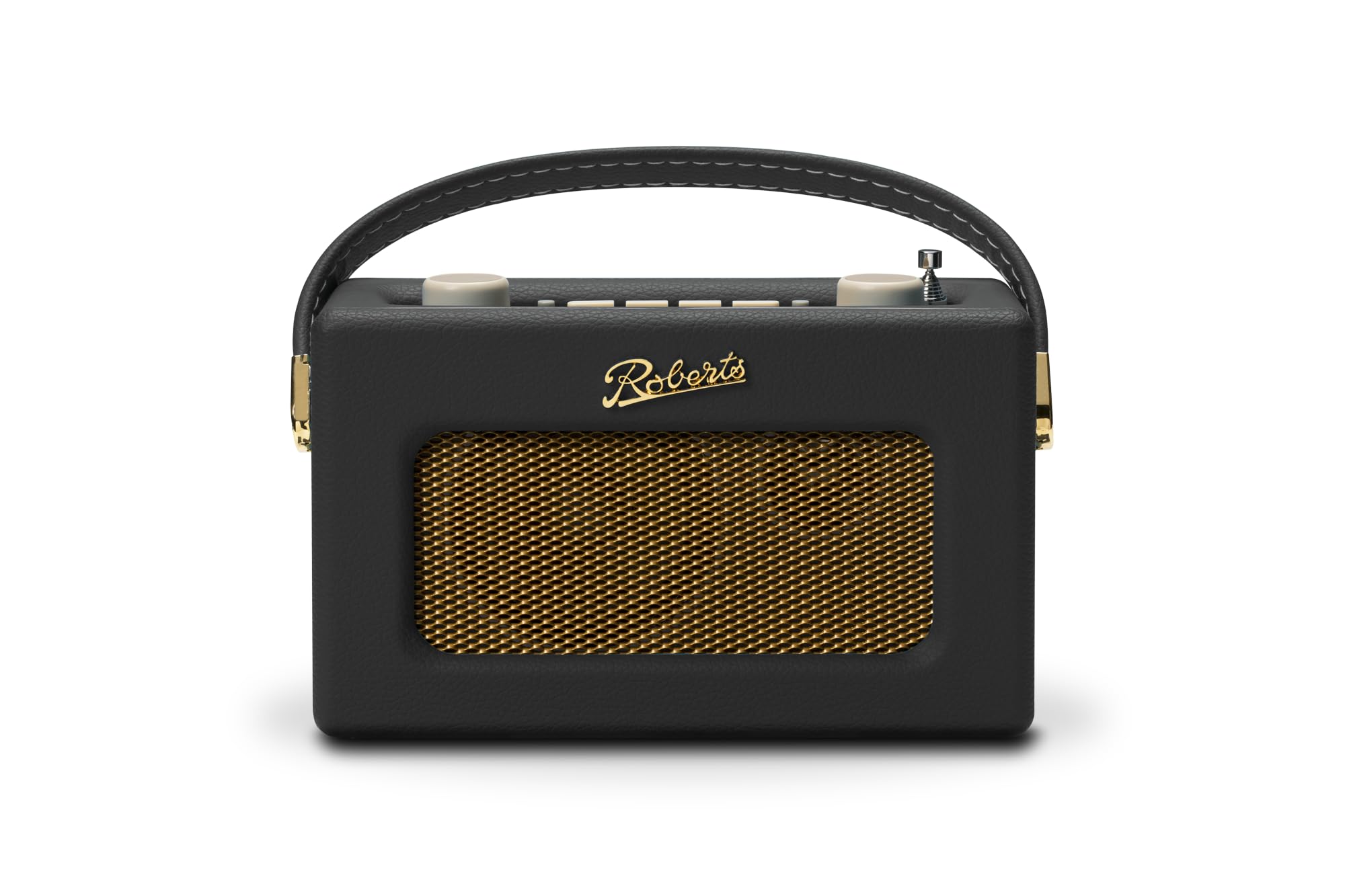 Roberts Radio Revival Uno BT - Radio portátil compacta con Dab-FM, Bluetooth, diseño Vintage, Entrada Auxiliar, Salida de Auriculares, alarmas, garantía de 2 años, Color Negro