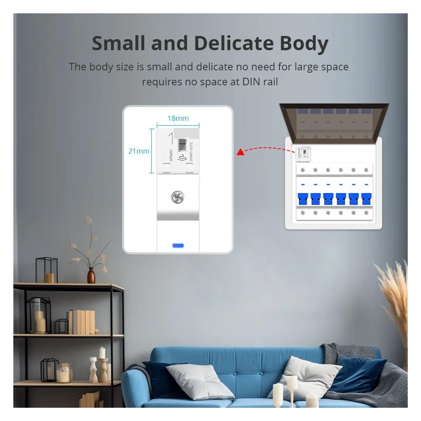 Inteligentny Licznik Energii Tuya Zigbee Monitor WiFi Czujnik Elektryczny Pomiar W Czasie Rzeczywistym 2mqtt Sterowanie Asystentem Domowym 63A łAtwy W UżYciu I Bezpieczny(Zigbee Version)