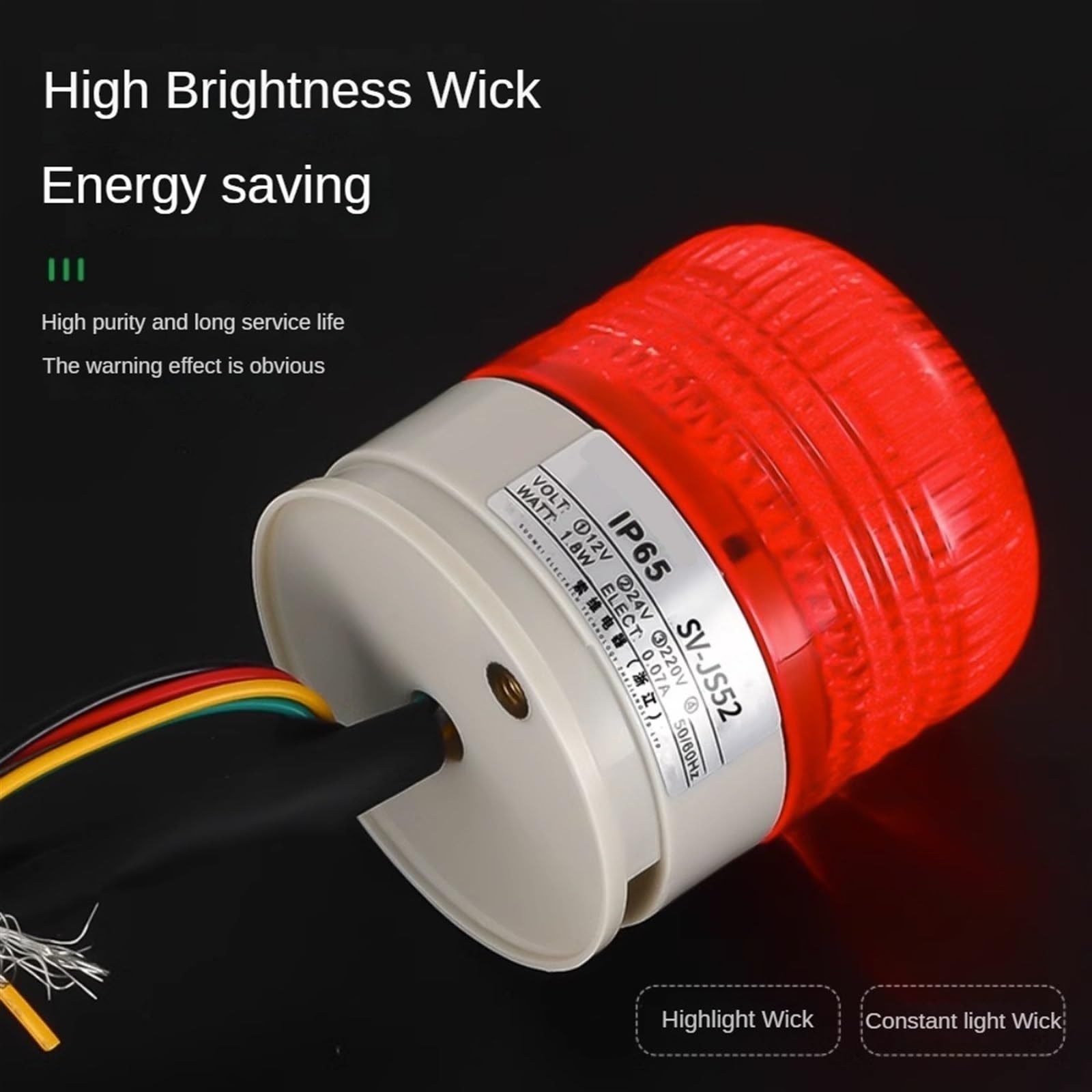 Mała lampka ostrzegawcza SV-JS52 Siren12V24V220V z brzęczykiem wodoodporna lampka wskaźnik do maszyn rurociągów wieża alarmowa sygnalizator czerwony (zielony brzęczyk 12 V)