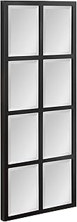 Kate and Laurel Stryker Transitional Panel Wall Mirror, 17 x 42, Black, ...
