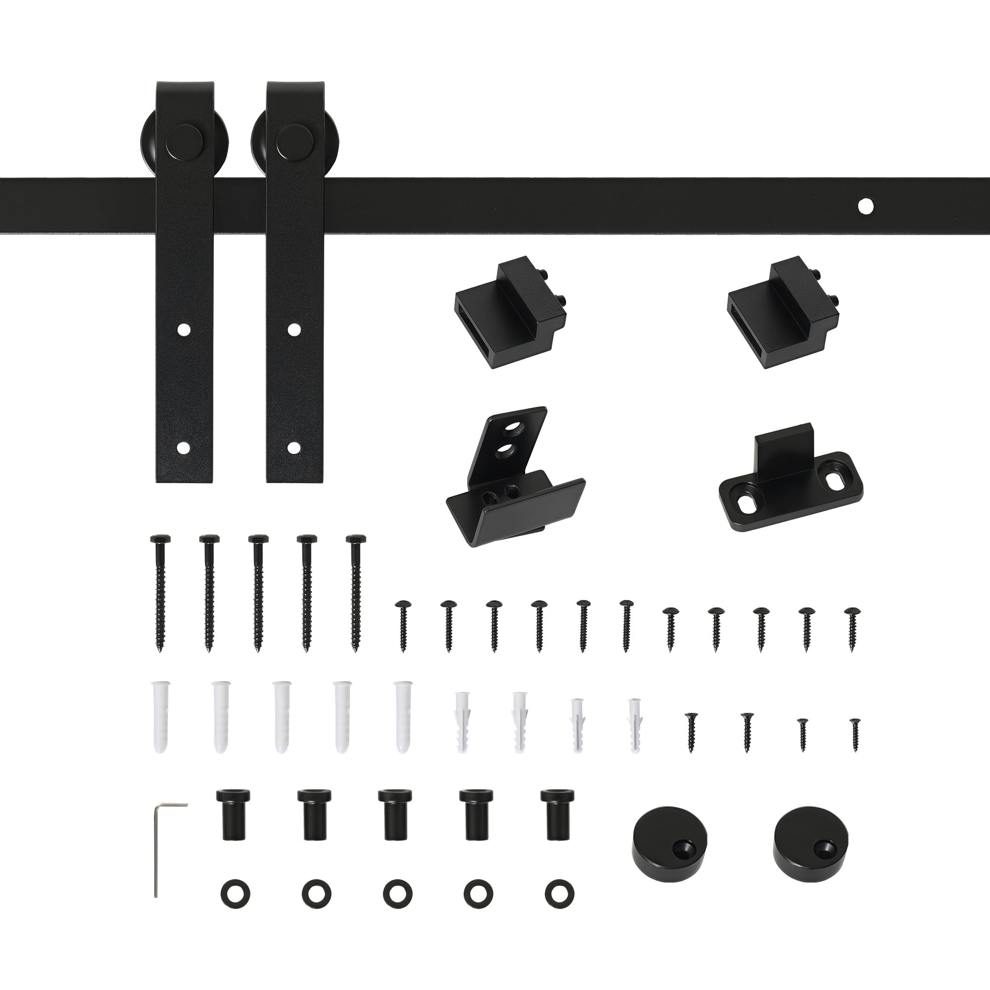 HOMCOM 6FT Mini Kit porta scorrevole fienile 19.7" Nero