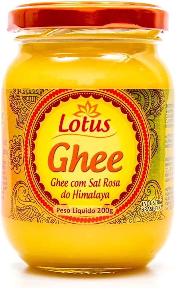 Manteiga Ghee com Sal Rosa do Himalaya - Lotus - 200g - Ayurveda - Manteiga Indiana Zero Lactose