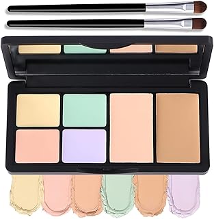 Concealer Contour Palette, Cosmetics Cream Contour and Highlighting Makeup Kit, 6 In 1 Contouring Foundation Concealer Pal...