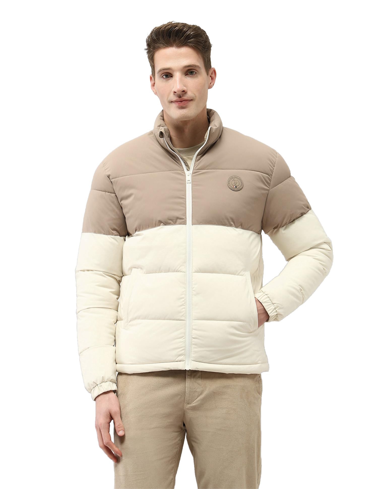 u.s. polo assn. U.S.Polo Association Men'S Colour Blocked Regular Fit Puffer Jacket-picture-22