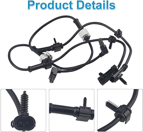 Miniatura 4 de 2 sensores de velocidad de rueda ABS compatibles con Chevy Silverado Tahoe Suburban Avalanche Express, GMC Sierra Yukon Savana, Cadillac Escalade,