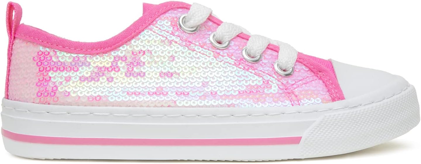 ToandonToddler Kids Sneakers Sparkle Fashion Glitter Sequins Canvas Shoes - Image 6