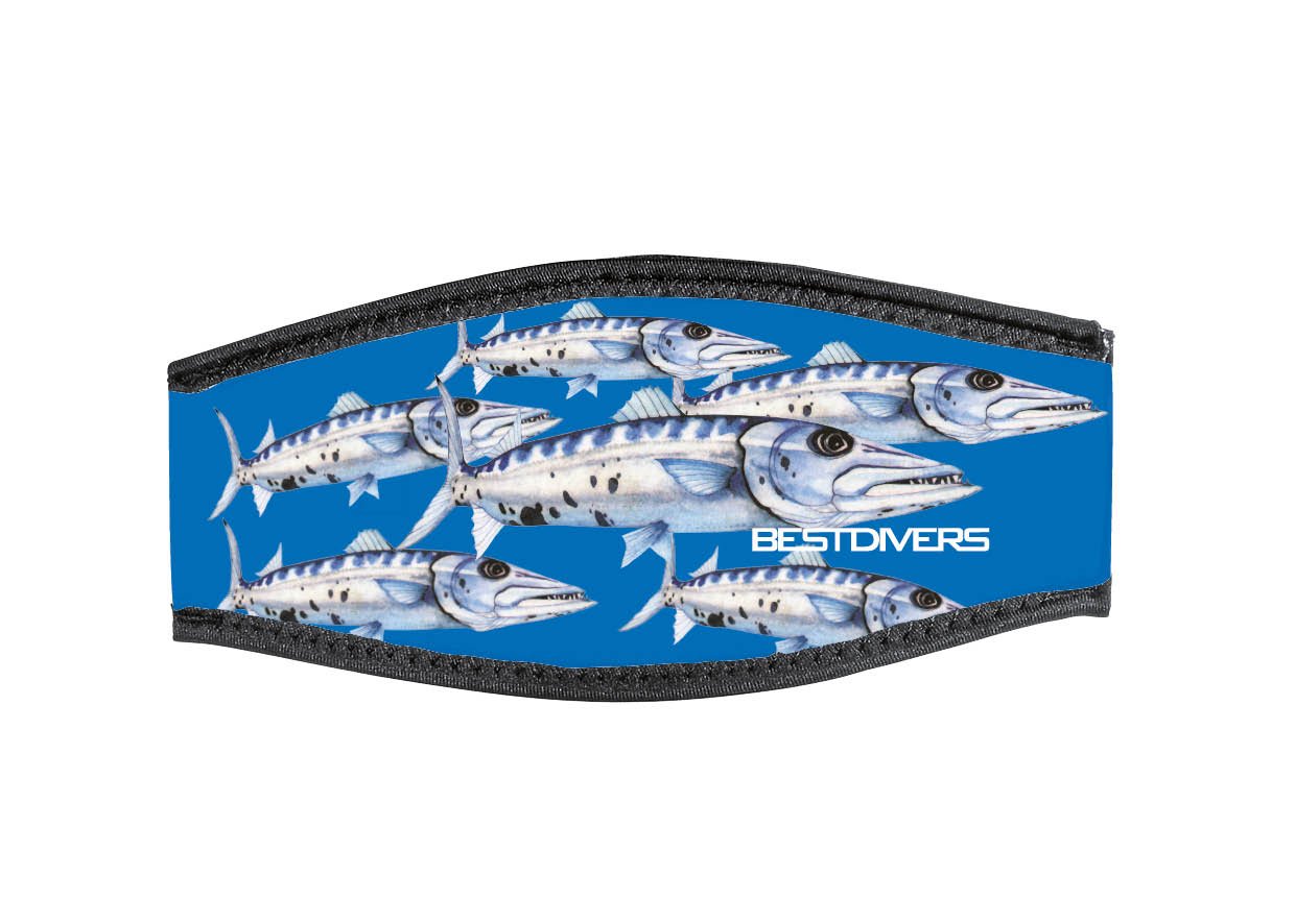Best Divers Brilband van neopreen met dubbele klittenbandsluiting, tentakel, meerkleurig, Eén maat