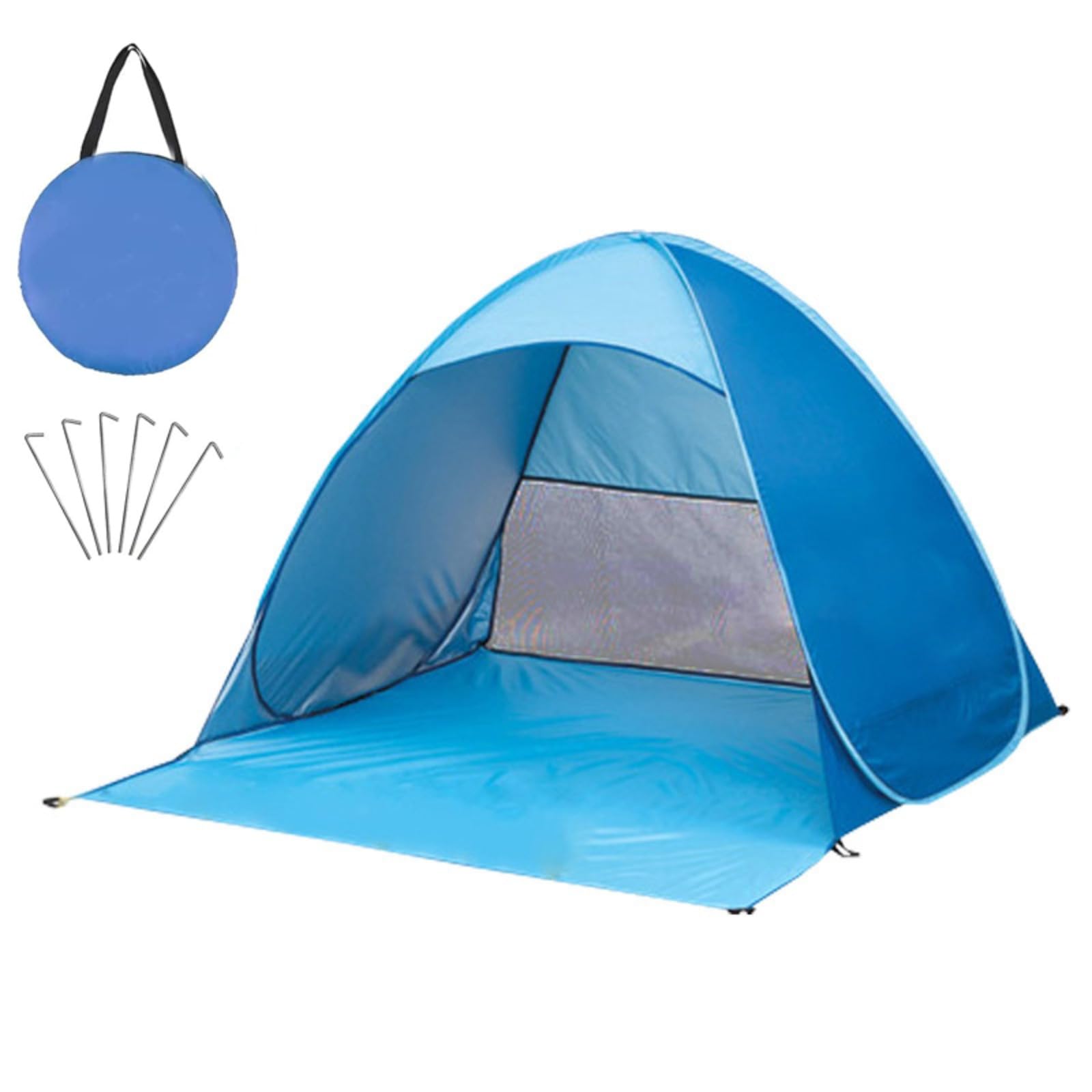 Pop Up - Tenda da spiaggia automatica, tenda da spiaggia, anti-UV, protezione solare UPF 50, per giardino, campeggio, viaggi, pesca, pic-nic e sport all'aria aperta