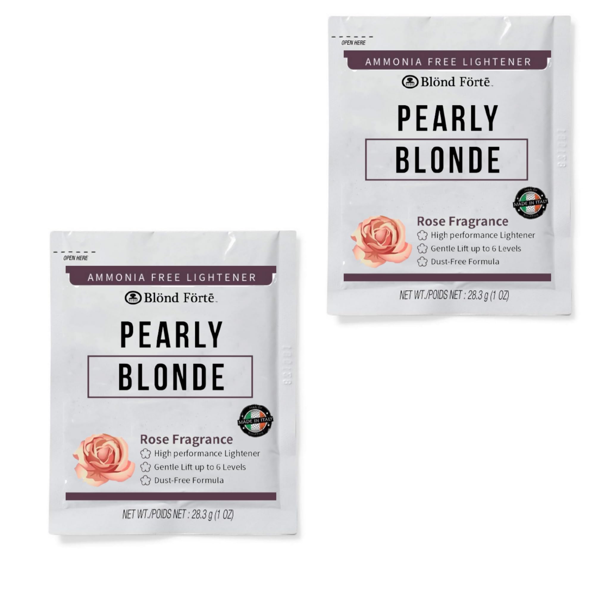 Ammonia Free Hair Lightening Kit, 2.2 oz Hair Lightener Plus 120 ml Developer + Bonus Items - Made in Italy (+ 20 Volume Developer)