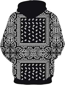 Amazon.com: POMZBO Black Red Bandana Jacket for Men Women
