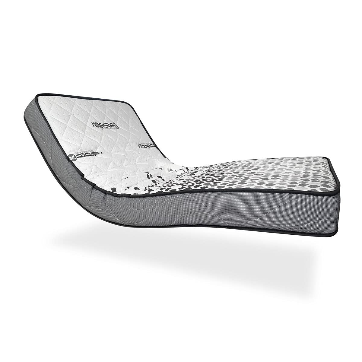 DUÉRMETE ONLINE Confezione letto elettrico articolato rinforzato Ergomedic Pro + materasso viscoelastico Dorsale Plus, grigio antracite, 105 x 200