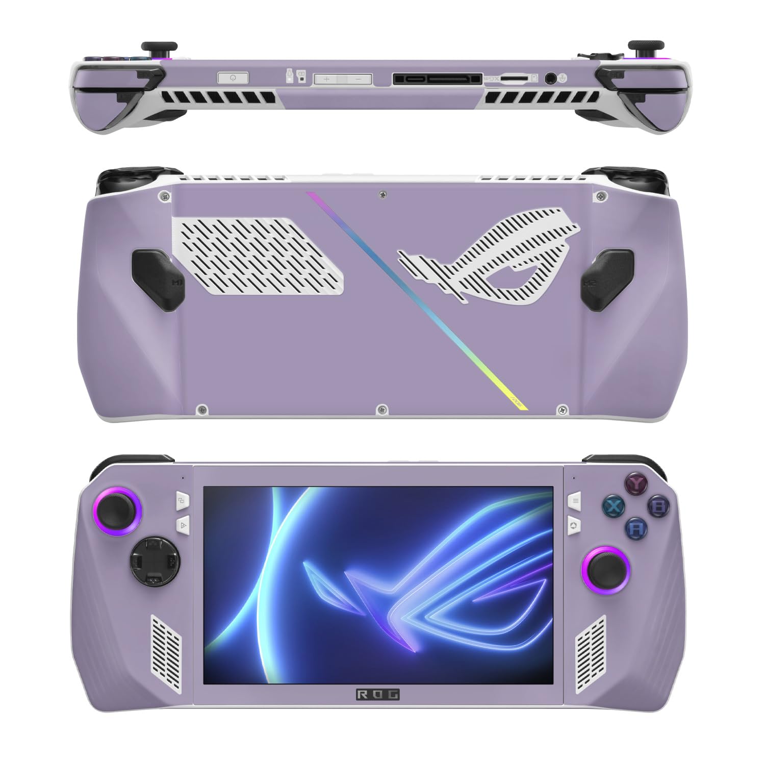 MightySkins Skin Compatible with Asus ROG Ally - Solid Lavender | Protective, Durable, and Unique Vinyl Decal wrap Cover | Easy to Apply, Remove, and Change Styles