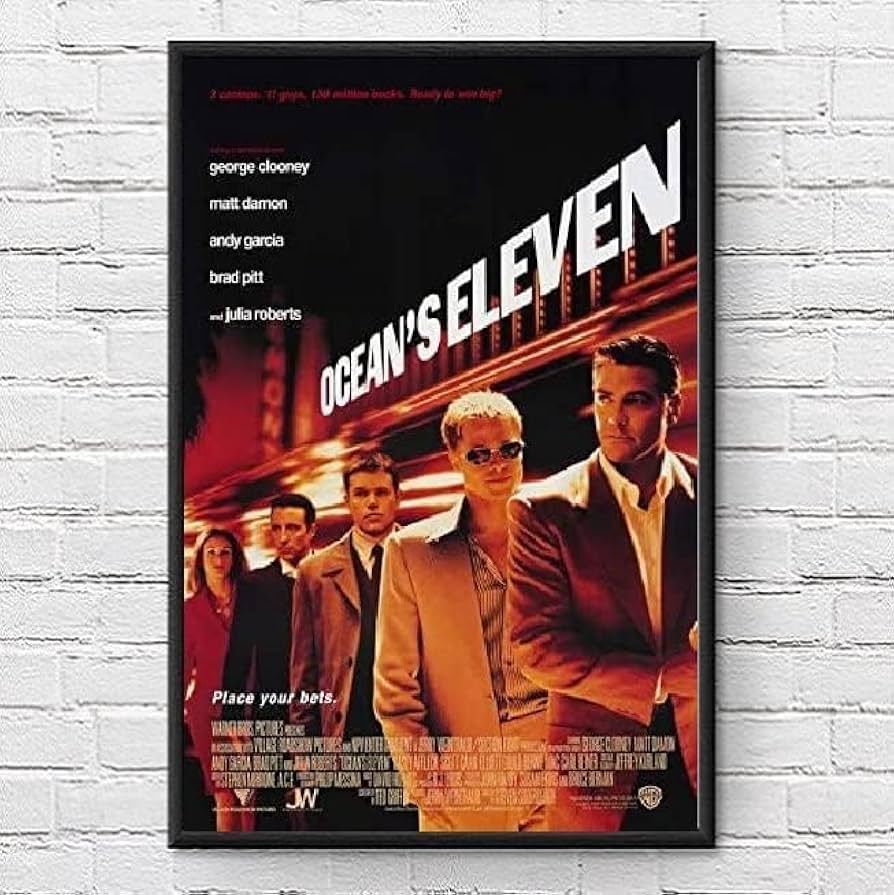 Amazon.co.jp: 【フレーム付-黒-】 映画ポスター オーシャンズ 11 Amazon.co.jp: 【フレーム付-黒-】 映画ポスター オーシャンズ 11
