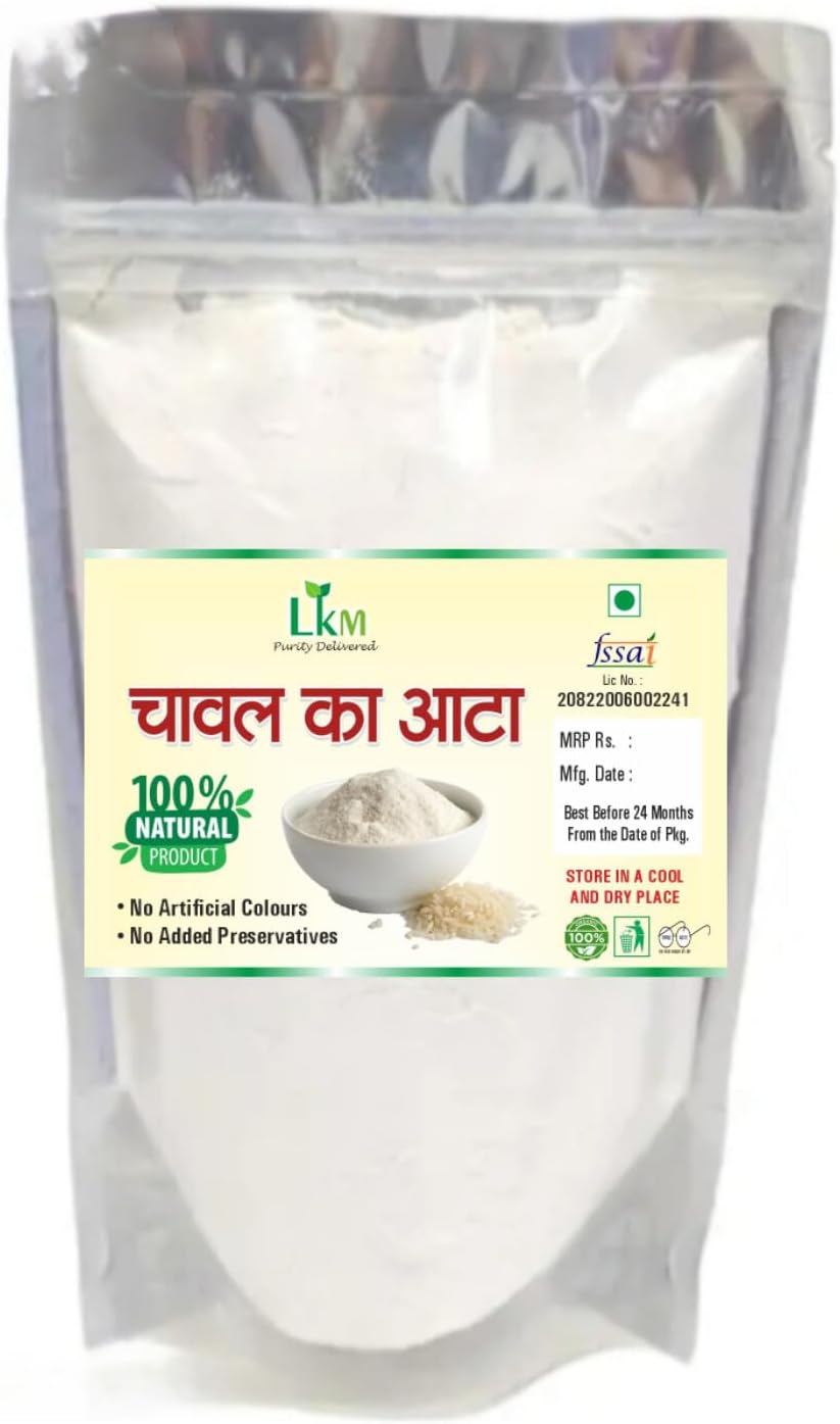 LKM Rice Flour | Stone Ground & Chemical-Free | For Idli, Dosa, Baking & Face Packs | 250g Pack