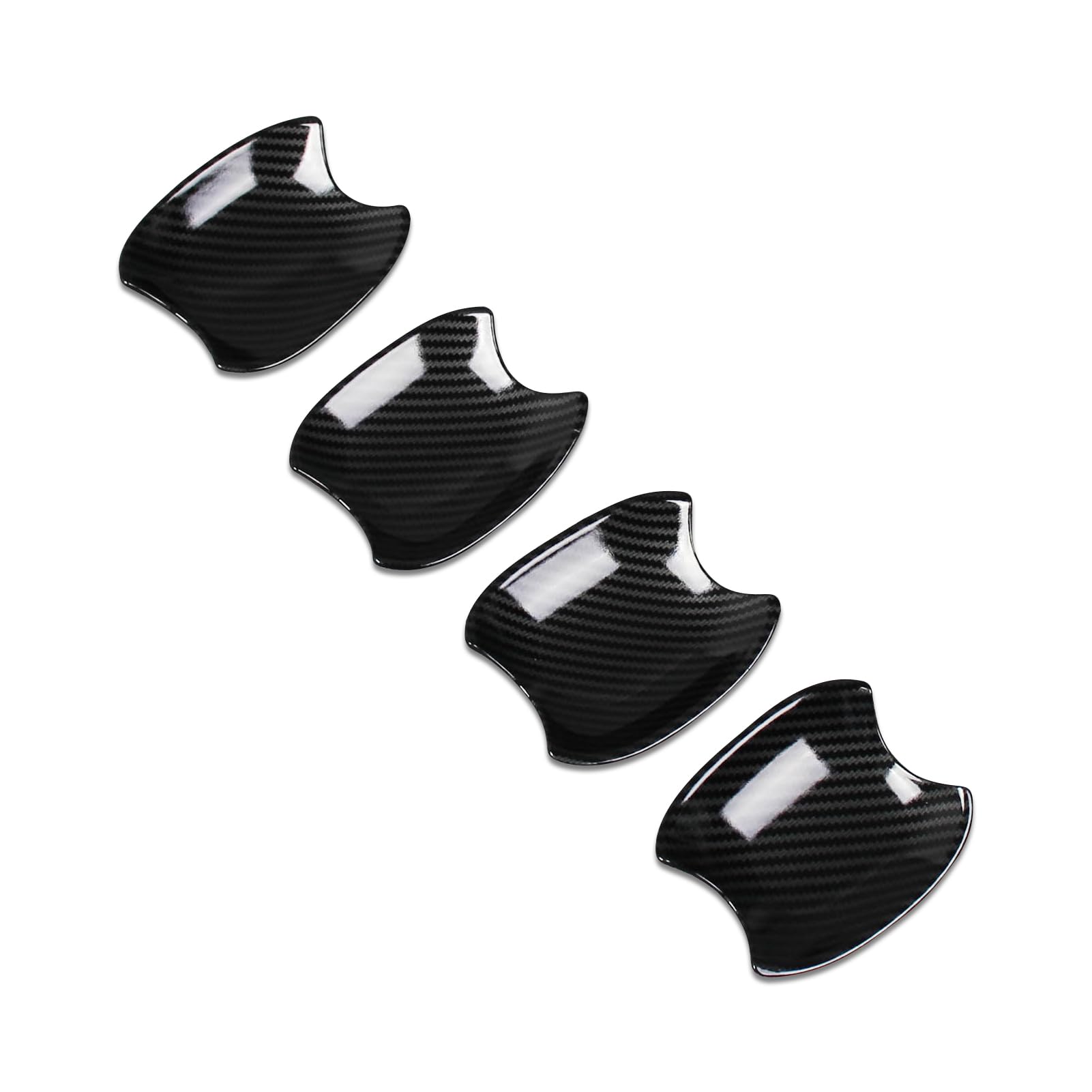 Beautost Fit for Toyota Highlander 2020 2021 2022 2023 2024 2025 2026 Door Bowl Handle Cover Trims (Carbon Fiber Black)