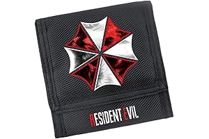 Anime Game Resident Evil Tri-fold Wallets: Pocket Money Bags with Lightweight and Unique Design
