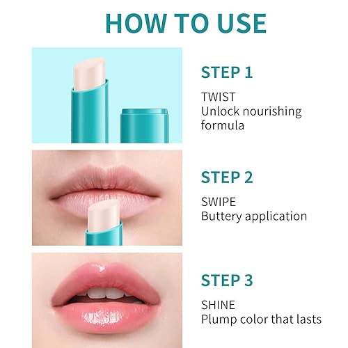 COLORCODE 4PCS Lip Tint Hydrating Lip Kit Set, Long Lasting Waterproof Lip Stain and Non-Sticky Tinted Lip Balm with Vitamin E, Natural Hydrating Lip Gloss Lipstick Set in 4 Shades for Women & Girls