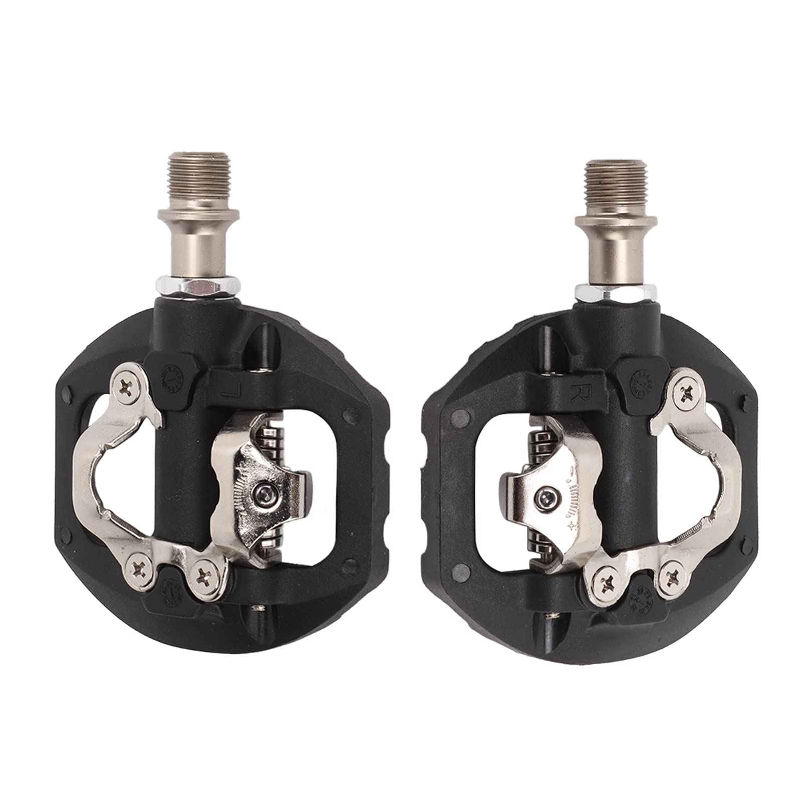 KIMISS Pedal Multiusos de Plataforma de Doble Cara para Bicicleta de Montaña - Pedales Sellados sin Clip con Tacos para Bicicleta de Carretera, Fácil Conversión de Modo sin Clip a Plano