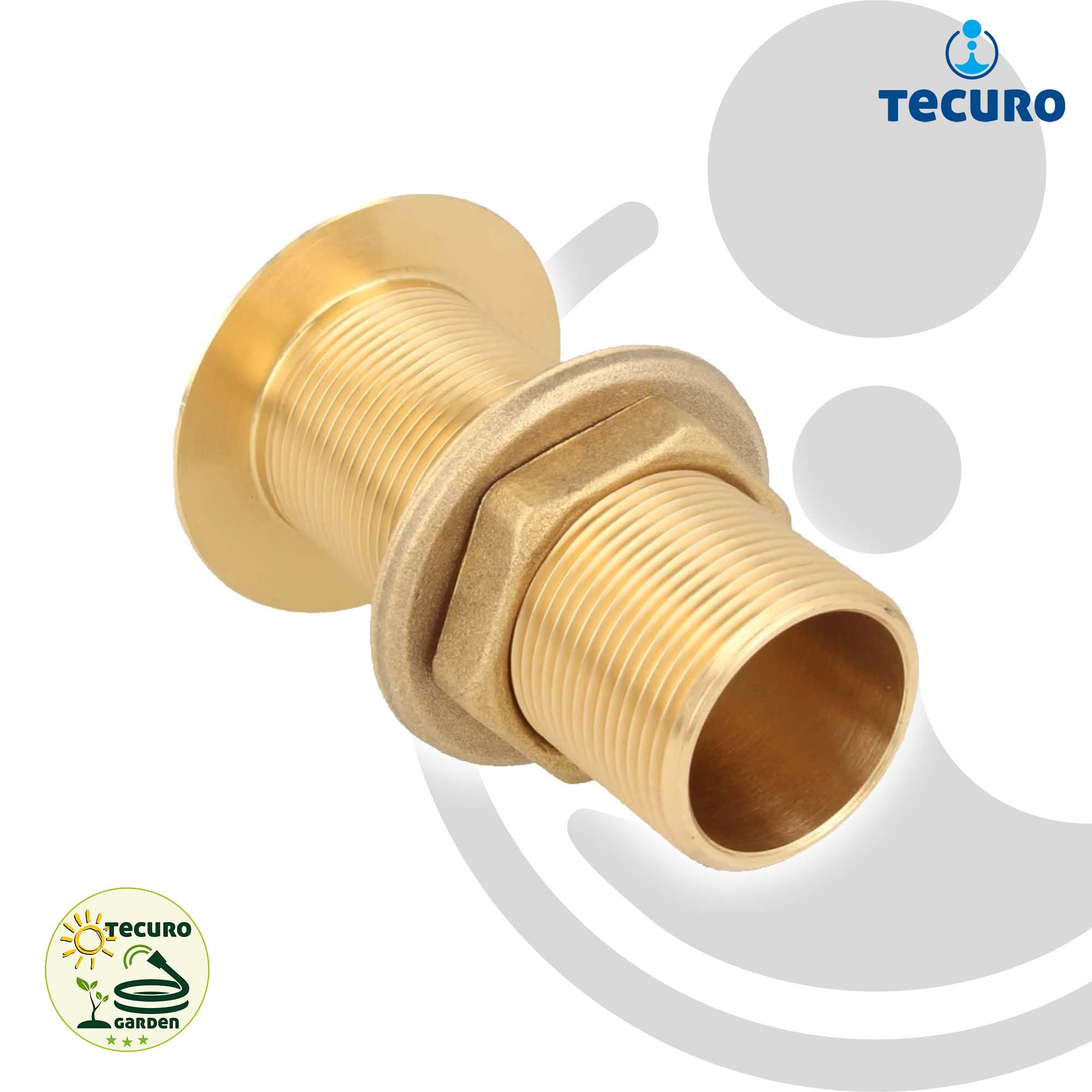 tecuro Przepust zbiornika z 1 cal AG x 100 mm, mosiądz - 710598