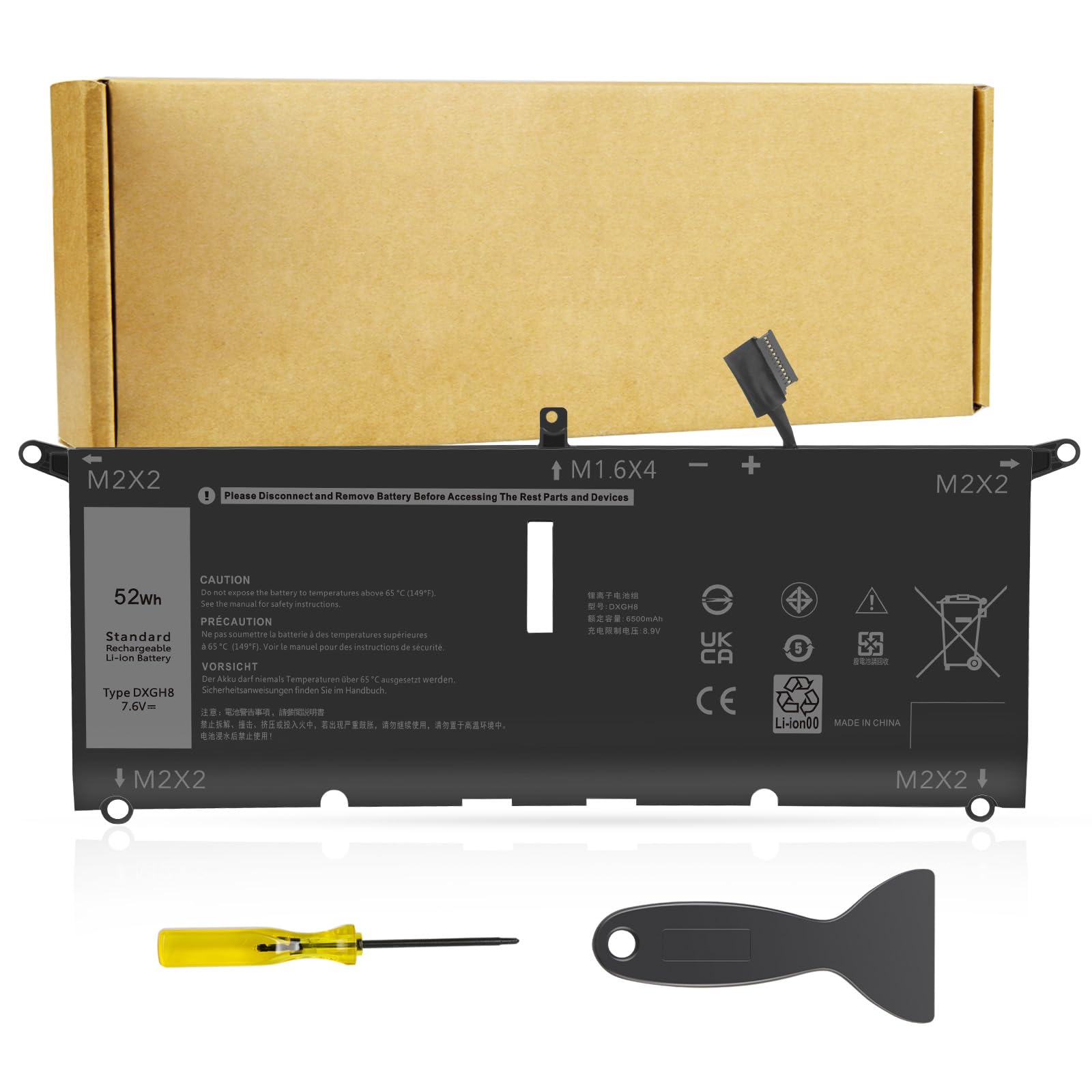 Amazon.com: Futurebatt DXGH8 7.6V 52Wh Laptop Battery Compatible
