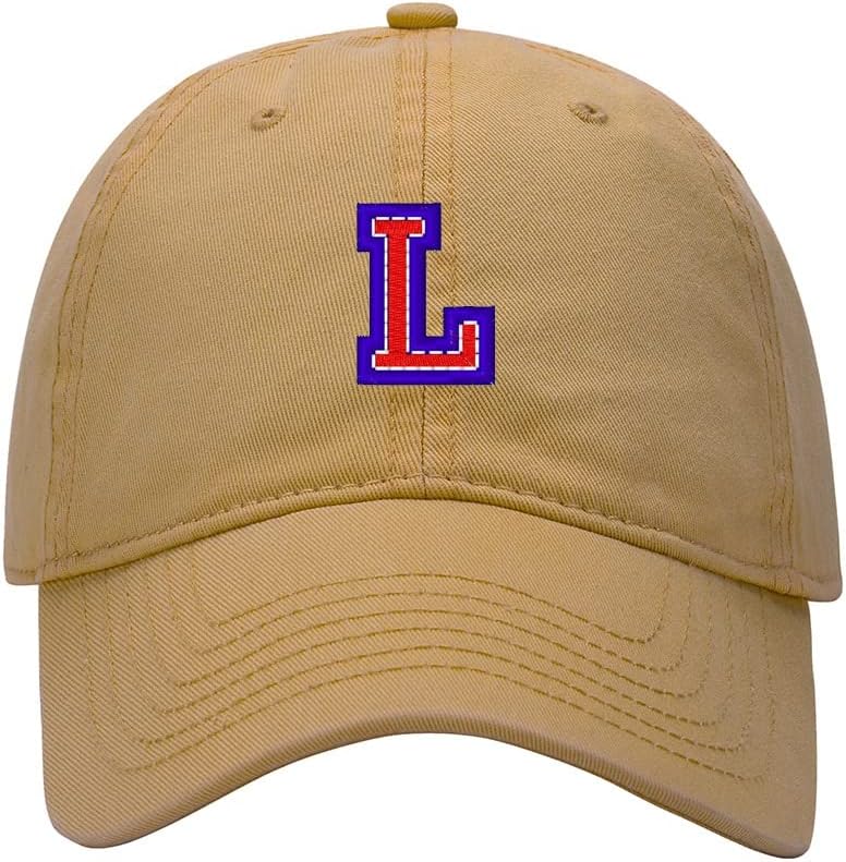 Baseball Cap Men Design Letter L Embroidered Washed Cotton Dad Hat Baseball Caps